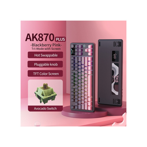 Ajazz AK870 TKL PLUS Pink en Guatemala | All In-GT