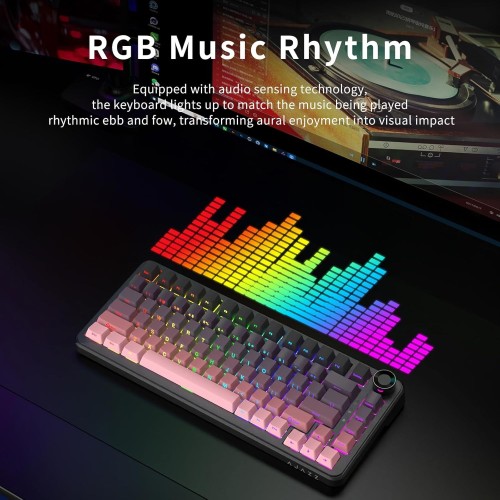 Ajazz AK820 MAX Ultra HE Rosado Tri Mode en Guatemala | All In-GT