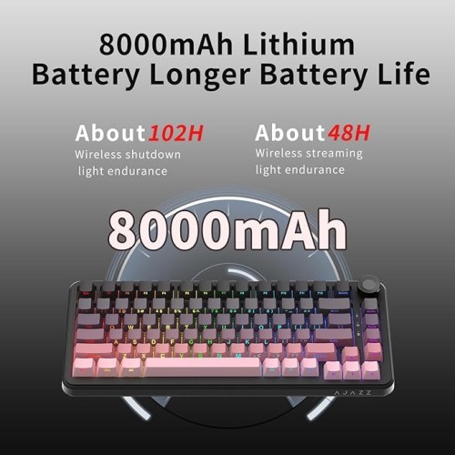 Ajazz AK820 MAX Ultra HE Rosado Tri Mode en Guatemala | All In-GT