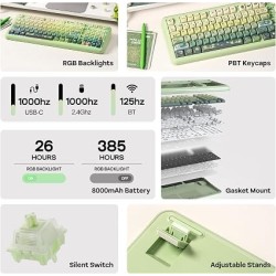 Kiiboom Phantom 98 Lite - Verde, Mossy Silent Switch