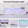 Epomaker G84 Pro Púrpura con keycaps de silicona | All In GT
