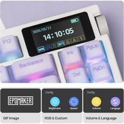 Epomaker G84 Pro Púrpura con keycaps de silicona | All In GT